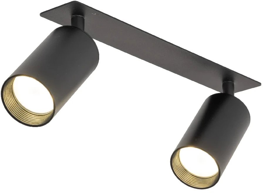 Minimalistyczna lampa sufitowa Amis 10807 ruchome tubki czarne złote