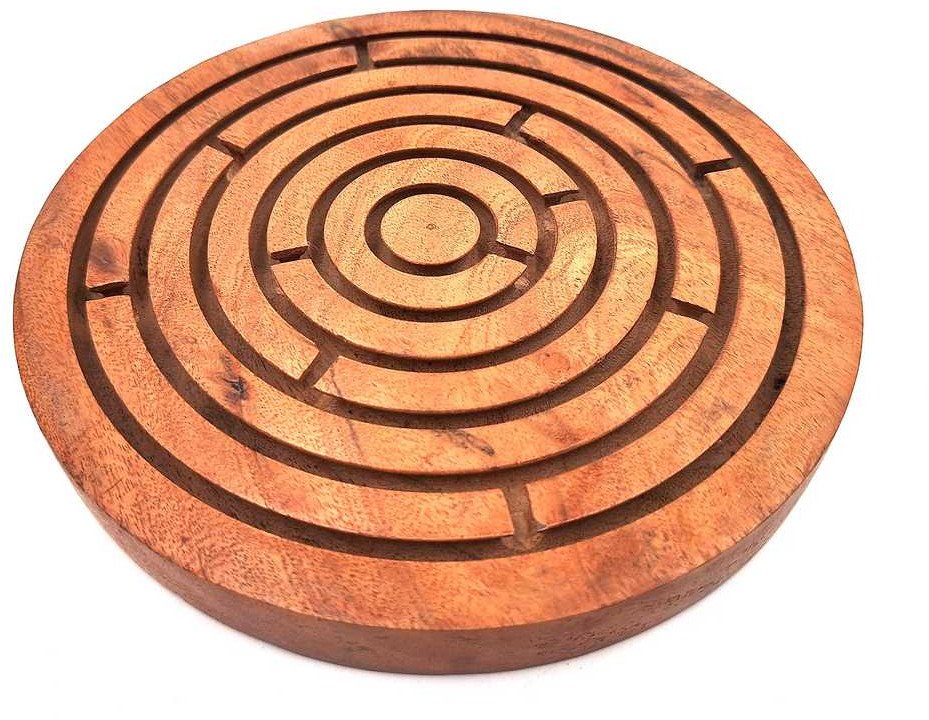 Gra zręcznościowa kulki w labiryncie dekoracja drewniana G1301A