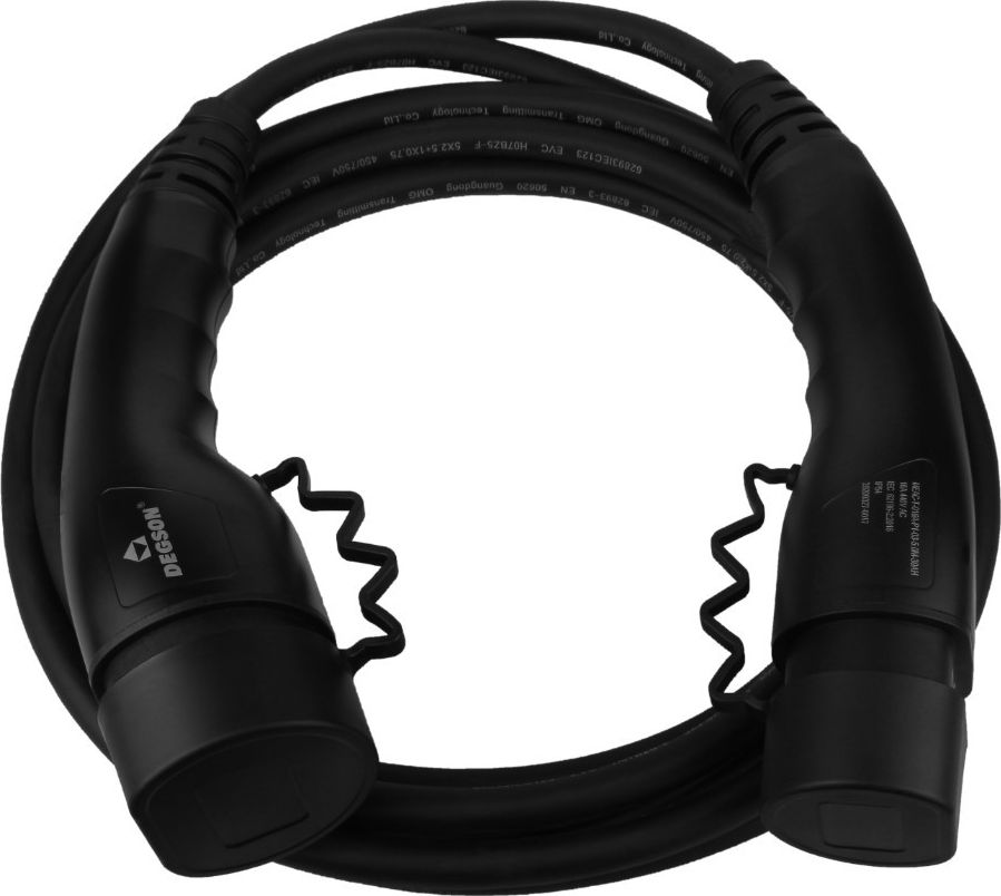 Kabel do ładowania samochodów Degson AC 400V 16A 11kW 5m Typ 2 IP54 (MEAC-T-016A-V1P1-5.0M)