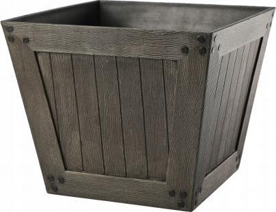 Galicja Donica kwadratowa imitacja drewna Madera brąz 31 cm