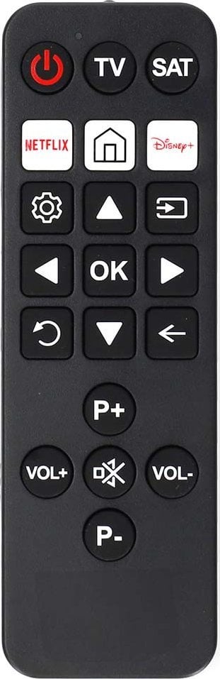 Pilot RTV Nedis Nedis TVRC23SNBK pilot Podczerwień TV Naciśnij przyciski