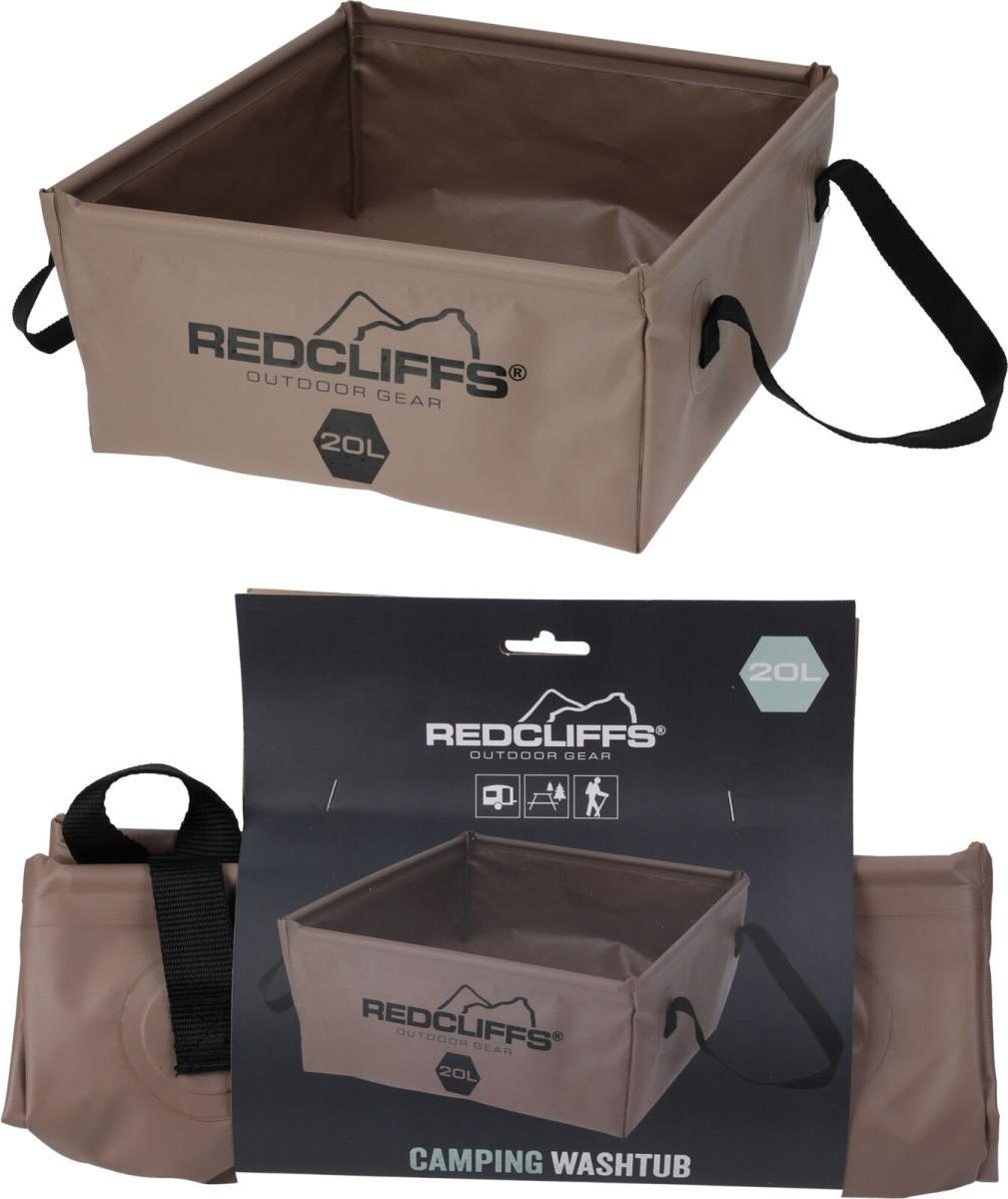 Redcliffs MISKA TURYSTYCZNA SKŁADANA POJEMNIK NA WODĘ KWADRATOWY 20L REDCLIFFS BRĄZOWY