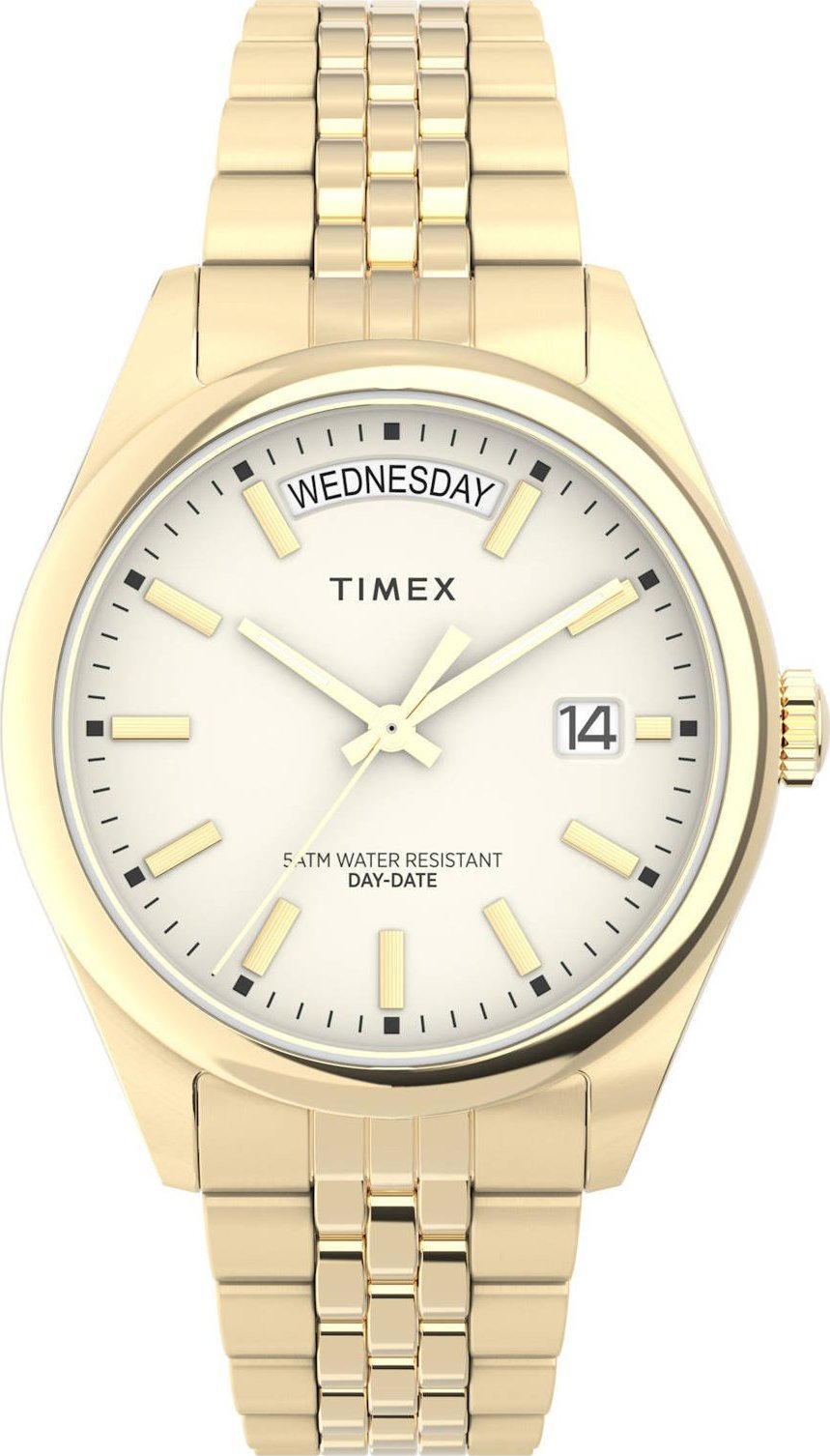 Zegarek Timex Zegarek Timex TW2V68300 Złoty Damski Datownik