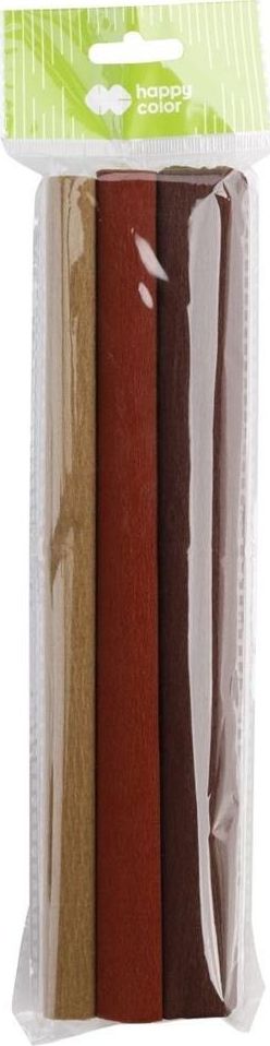 GDD Bibuła marszczona 25x200cm brązowy mix 3szt