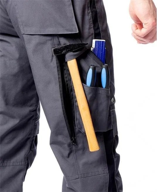 Ardon ARDON URBAN+ - Spodnie ogrodniczki ARDONURBAN+ jasno-czerwone skrócone - ciemno-szara H6512 XL