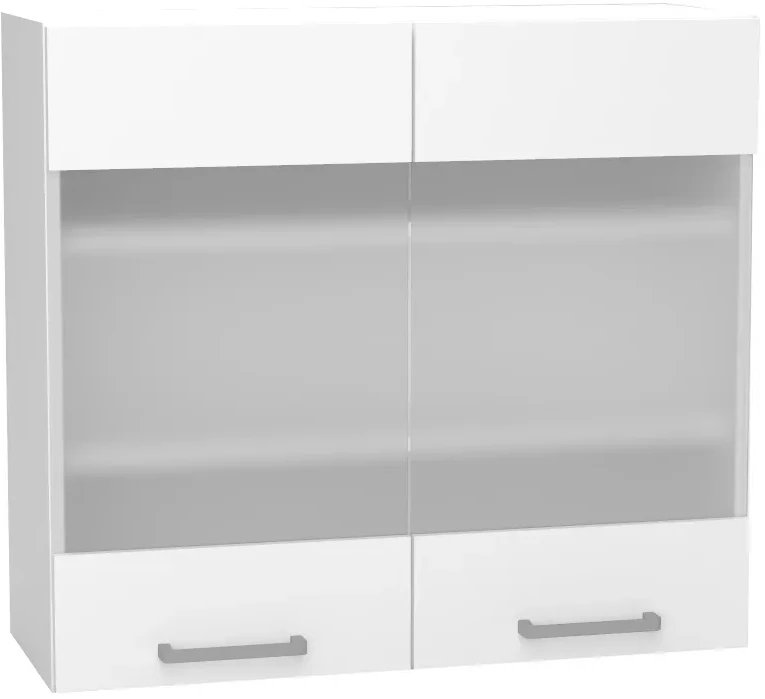 Szafka kuchenna przeszklona 80 VITA WS80N biała połysk STOLKAR