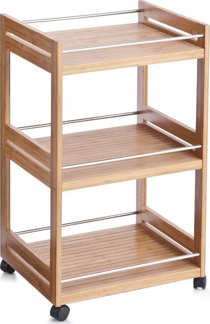 Zeller Wózek kuchenny bambusowy z 3 poziomami, 46 x 38 x 76 cm, bambusowy
