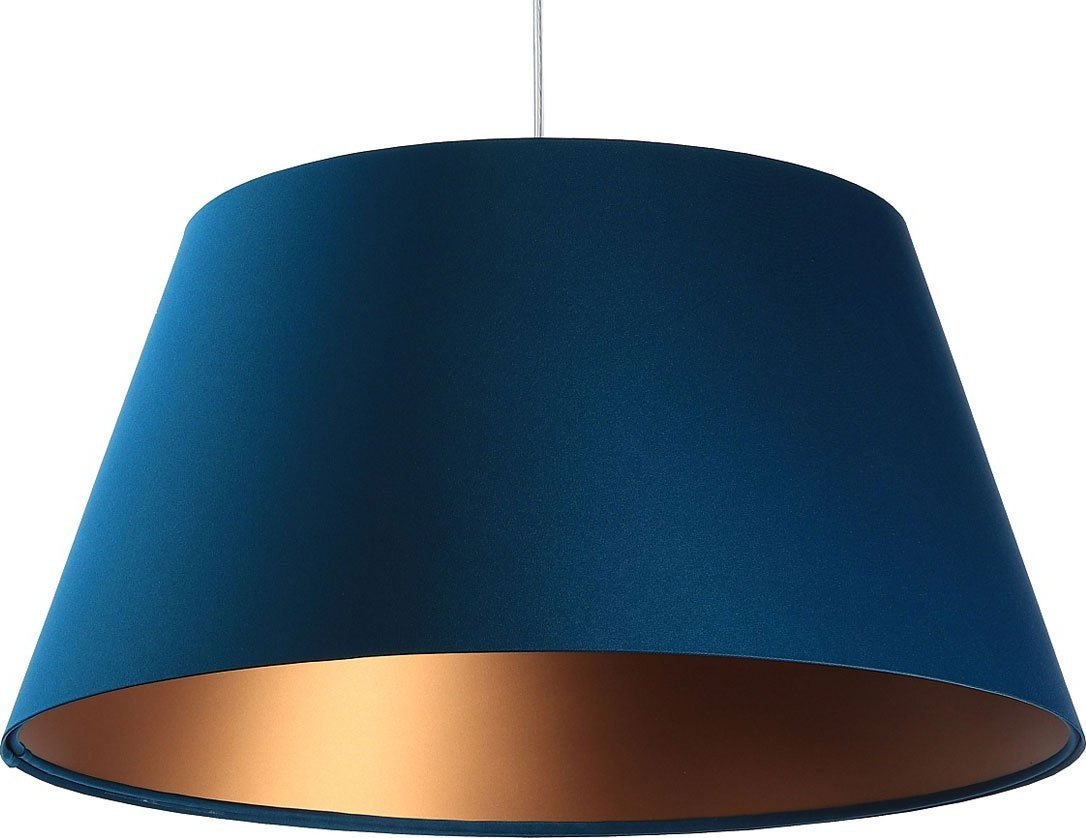 Lampa wisząca Lumes Granatowa lampa wisząca dzwon glamour - S406-Ohra