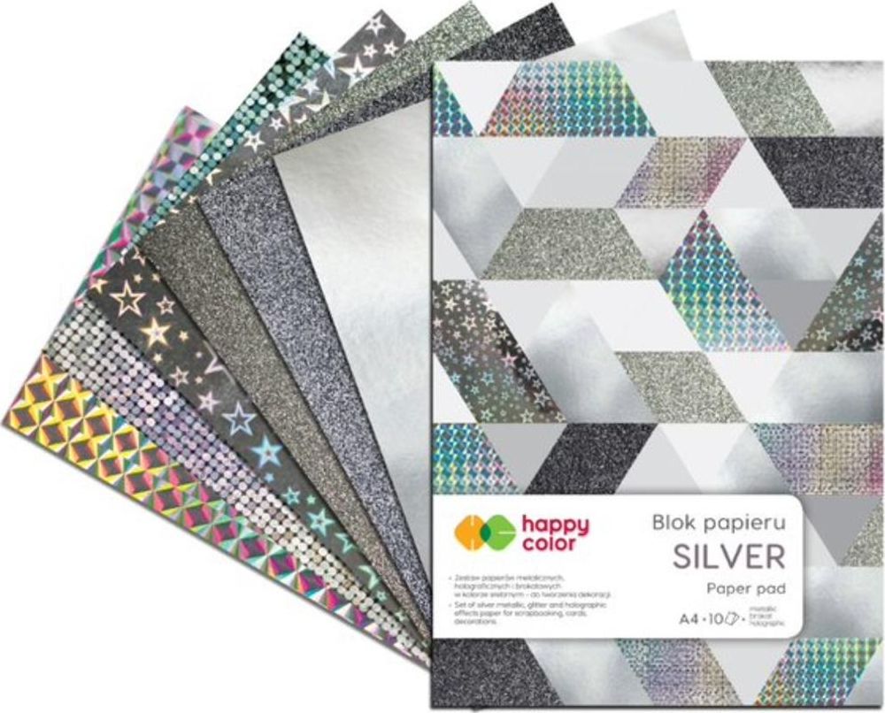 Happy Color Blok A4/10K Silver 150g-230g HAPPY COLOR