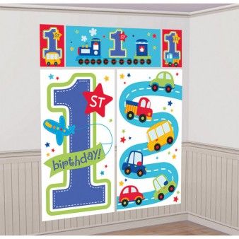 AMSCAN Zestaw dekoracyjny All aboard 5 elementów (670371)