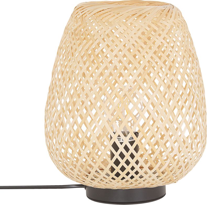 Lampa stołowa Shumee Lampa stołowa bambusowa jasne drewno BOMU