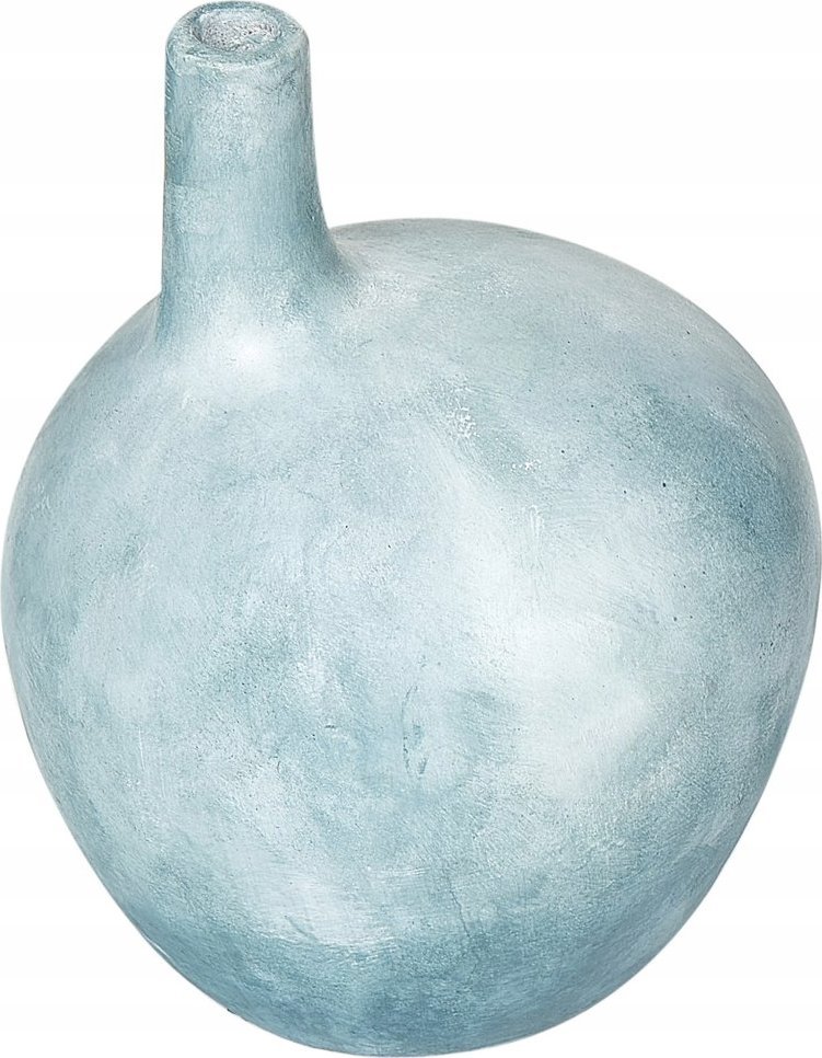 Beliani Wazon dekoracyjny z terakoty 26 cm niebieski BENTONG