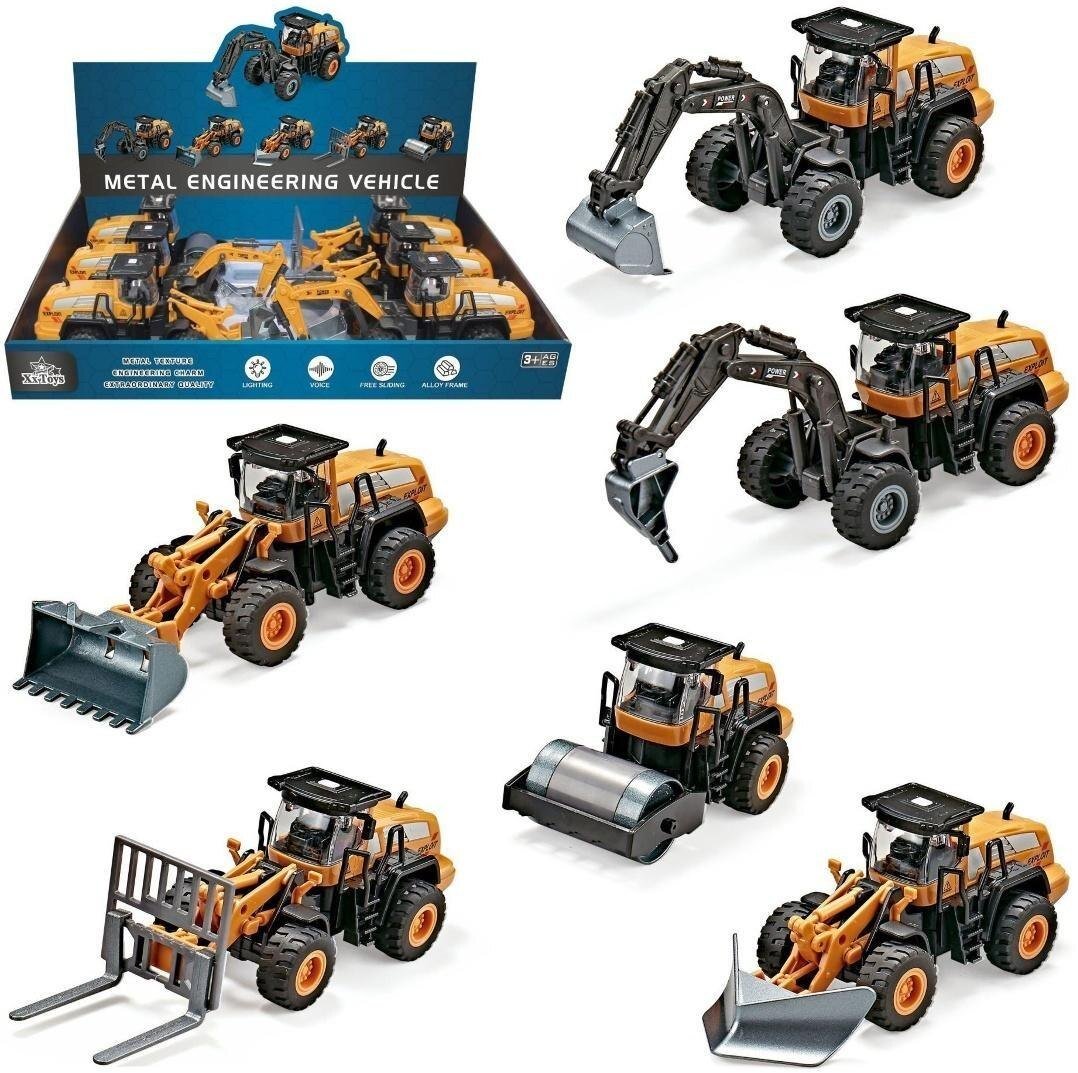 Pojazdy budowlane metal ze światłem i dźwiękiem