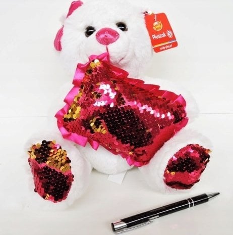 Smily Play Pluszowy miś cekinowa podu.SmilyPlay SP84390 43908