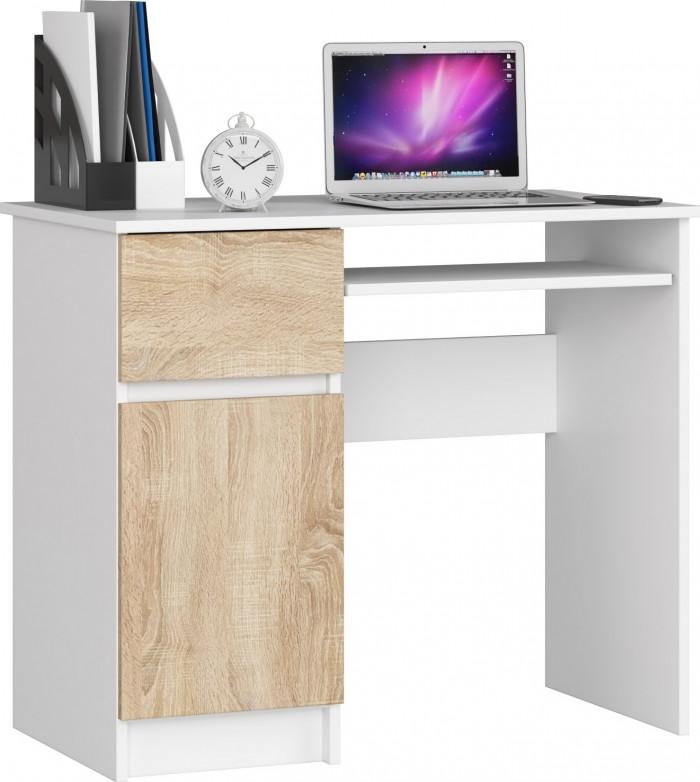 Biurko Fabryka Mebli Akord Piksel Biało-Beżowe 90 cm x 50 cm