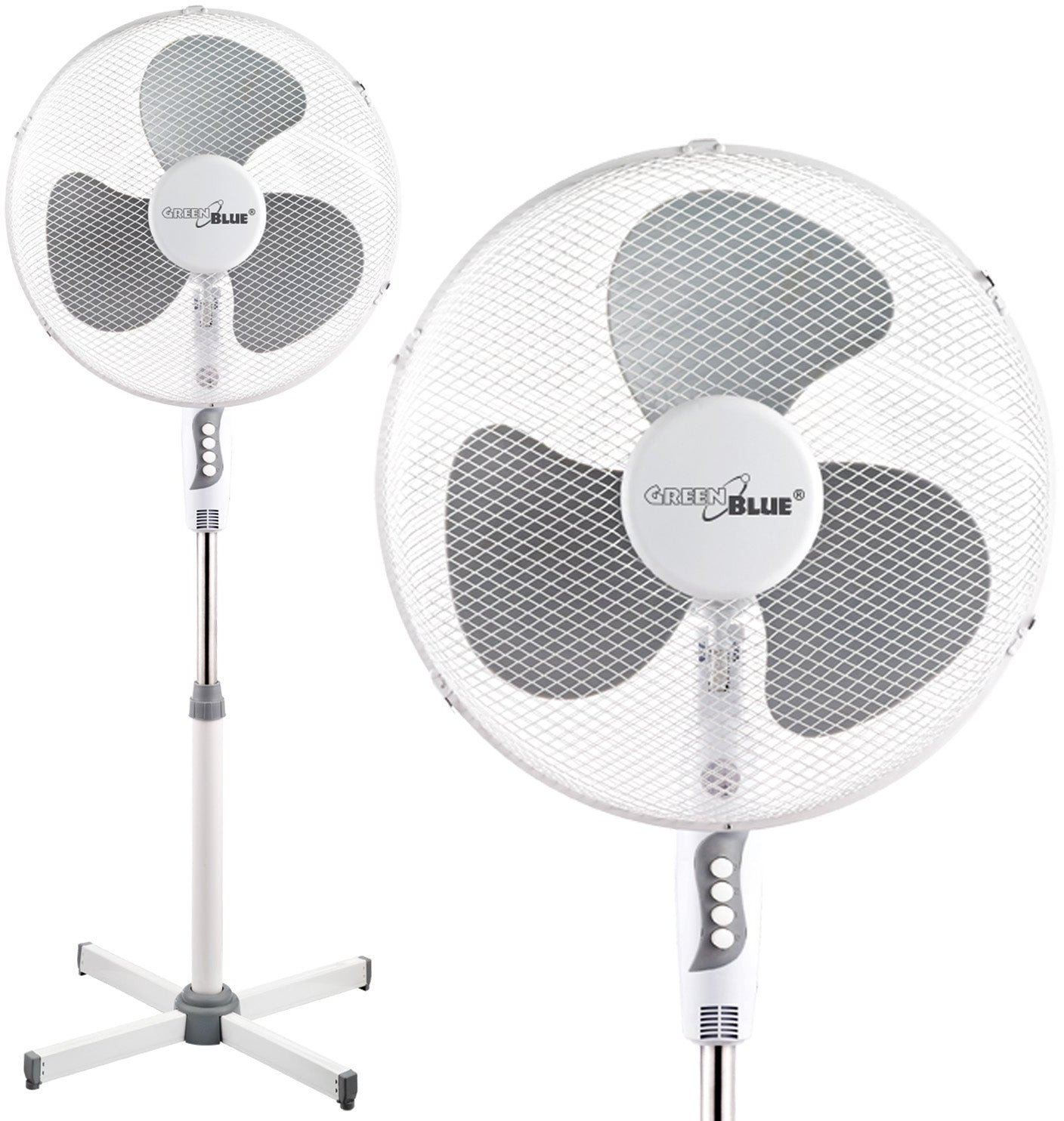 Wentylator podłogowy GreenBlue,40W, z 3 poziomami siły nawiewu, 1.20 m wysokości, 1,5m przewód, GB560 wersja UK