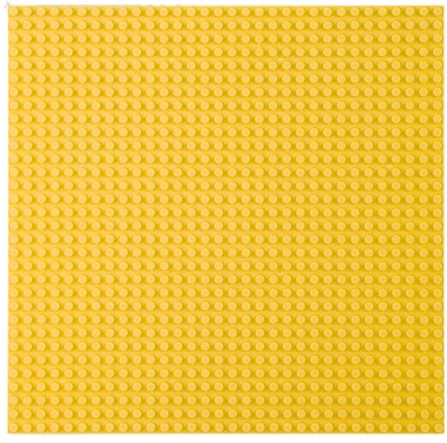 Płyta Plansza Konstrukcyjna Do Klocków Budowania Żółta 40x40cm