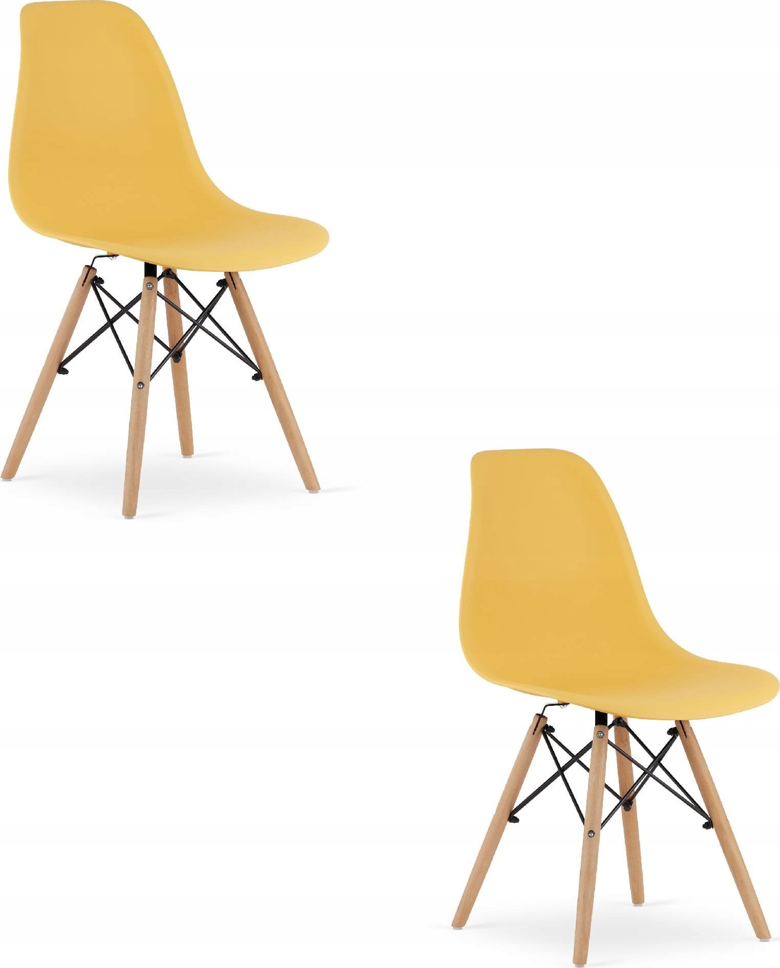 Leobert Krzesło OSAKA musztarda / nogi naturalne x 2