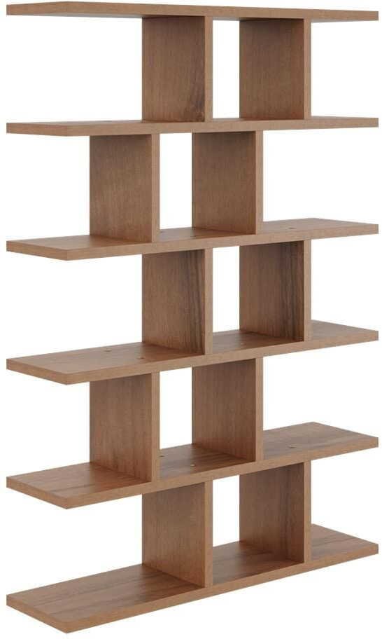 KROKUS Duży regał z półkami biblioteczka, 70x18x101 cm, orzech, mat