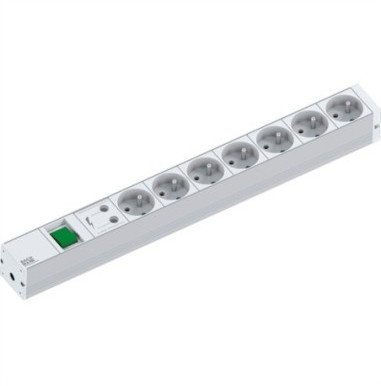 Listwa 19-gniazdowa BACHMANN 1U 7xUTE 1xswitch 1xSPD, 2 m