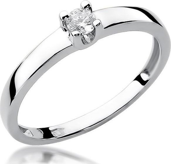 Best Diamonds złoty pierścionek z brylantem 0.08ct 24