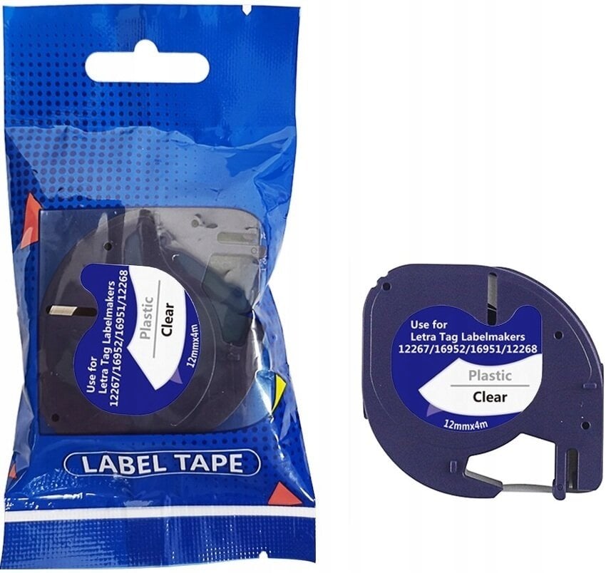 Taśma DYMO LT 12267 12mm x 4m S0721530 czarny na przezroczystym zamiennik