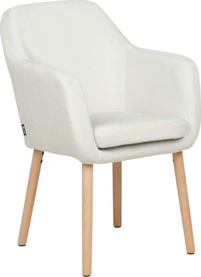 Beliani Krzesło do jadalni welurowe białe YORKVILLE II