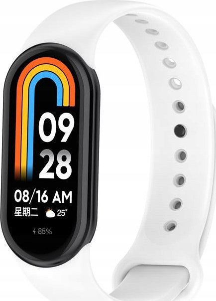 Hello Case PASEK SILIKONOWY DO OPASKI SPORTOWEJ XIAOMI MI BAND 8 BIAŁY