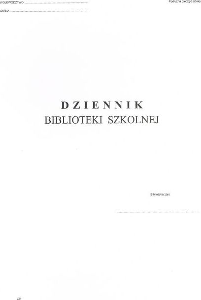 Dziennik biblioteki szkolnej MEN-I/8 02175