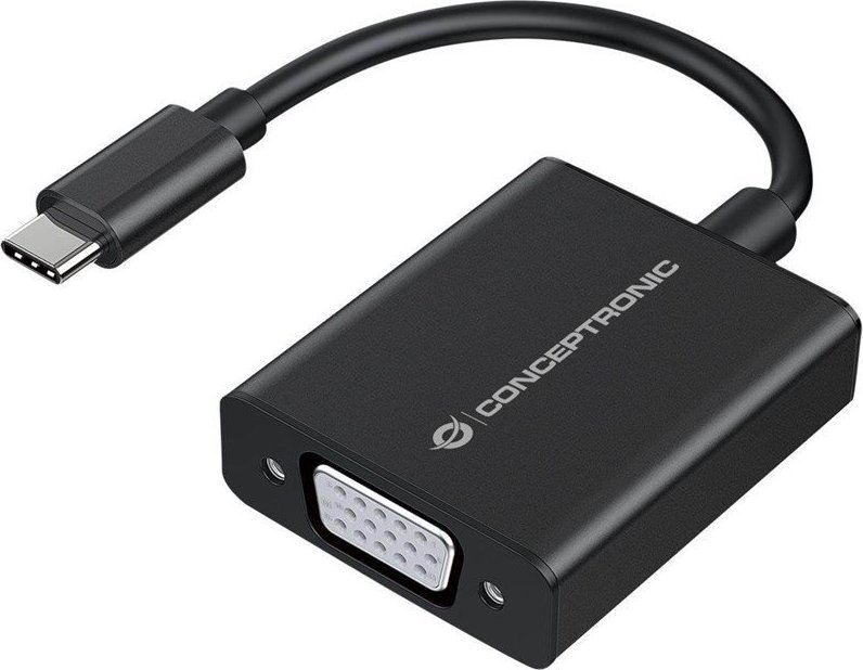Adapter USB Conceptronic USB-C - VGA Czarny (ABBY05B)
