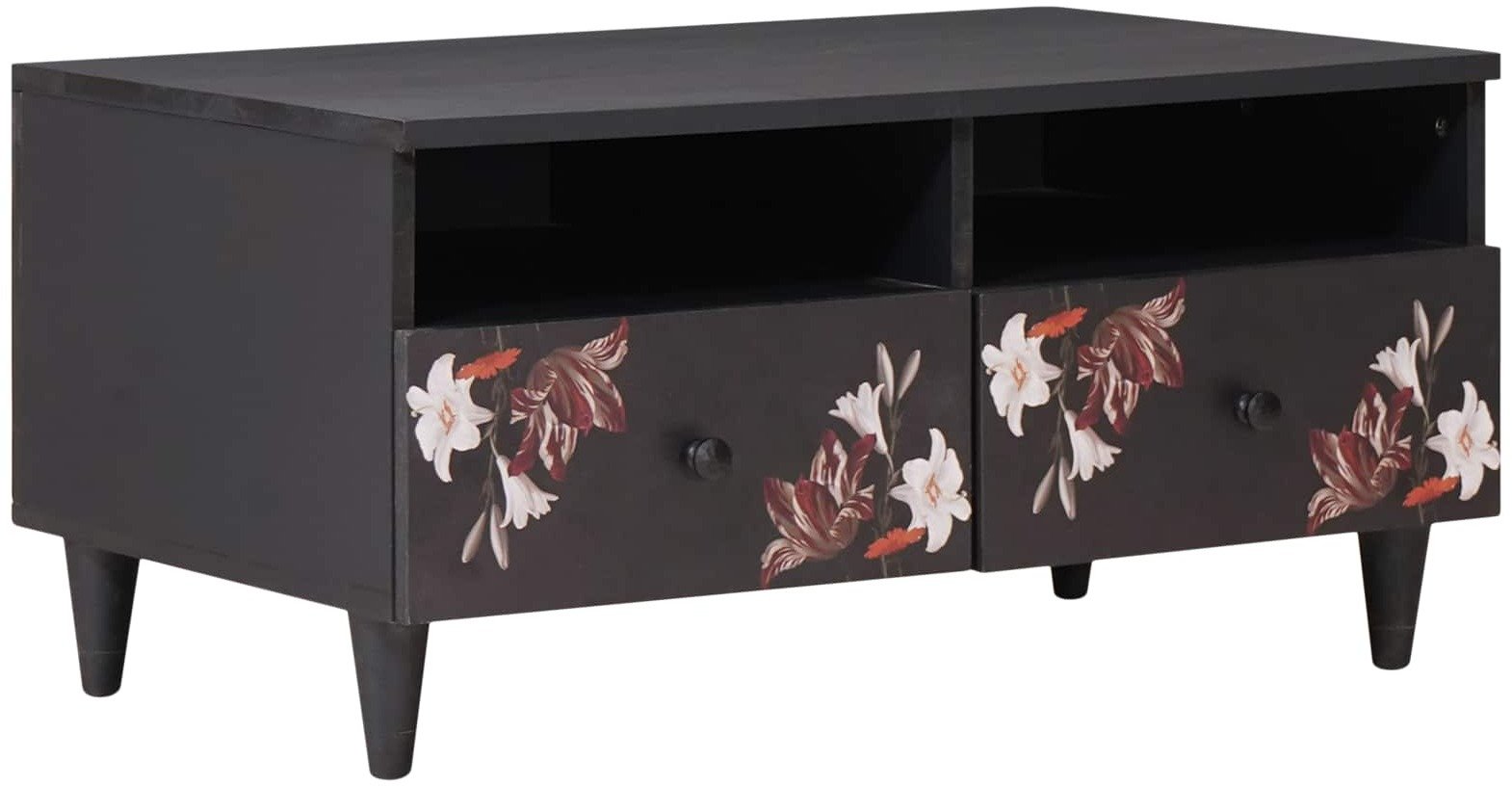 vidaXL Stolik kawowy Wielokolorowy 80 x 54 x 40 cm Drewno mango