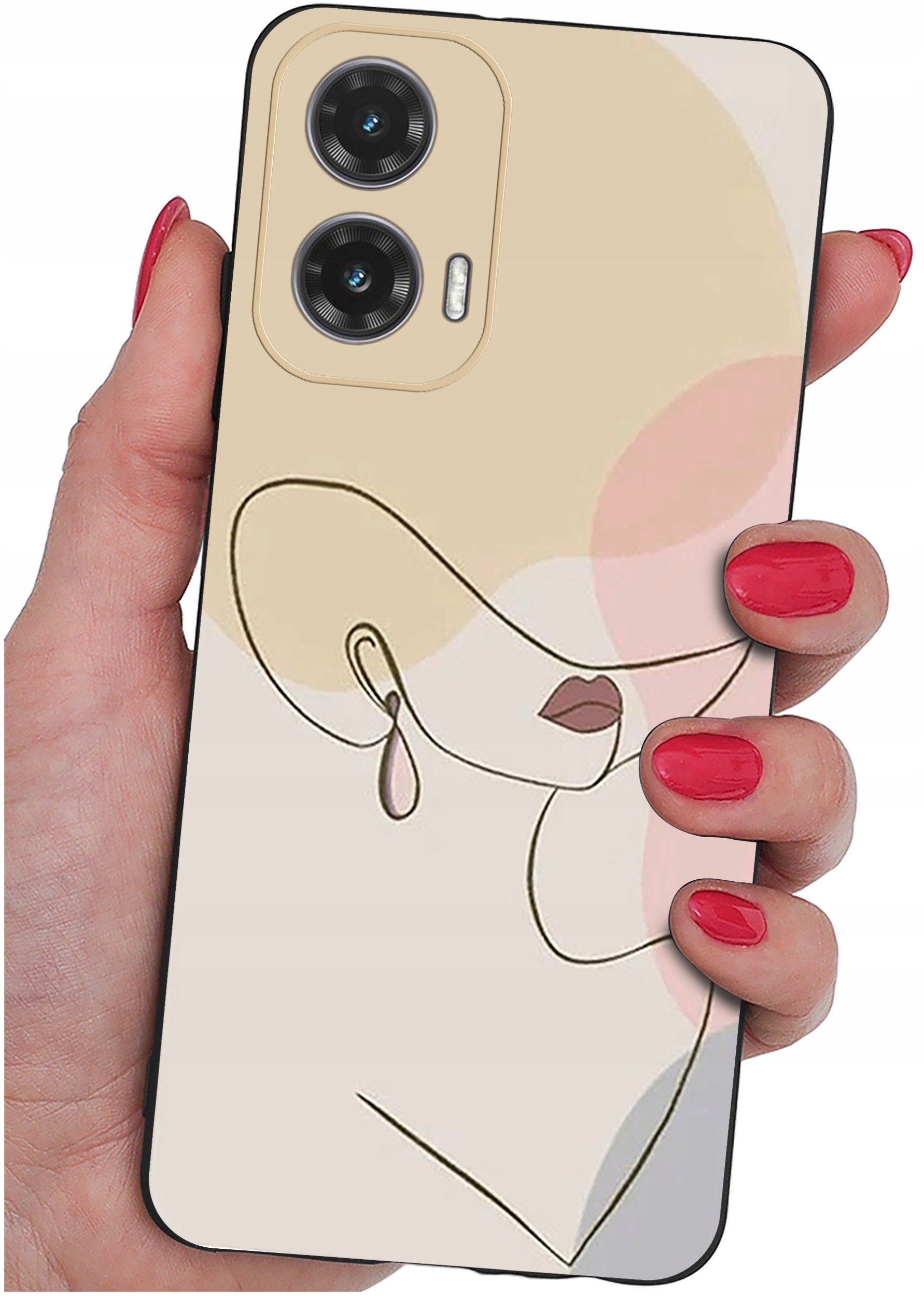 Etui do Motorola Moto G35 5G WZORY |SILIKONOWE MATT CASE + SZKŁO 9H