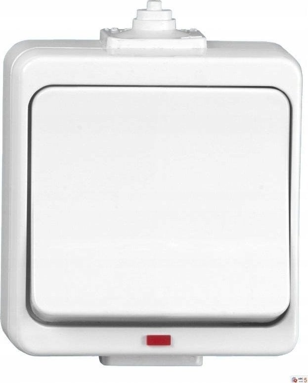 Timex JANTAR-bis Przycisk zwierny /dzwonek/ z podświetleniem n/t IP44 biały WNT-7J-b/S