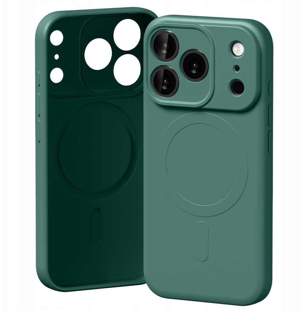 Etui Mercury Semi-Silicone MagSafe do iPhone 17 Pro zielony