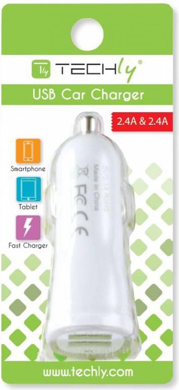 Ładowarka Techly 2x USB-A 2.4 A (022182)