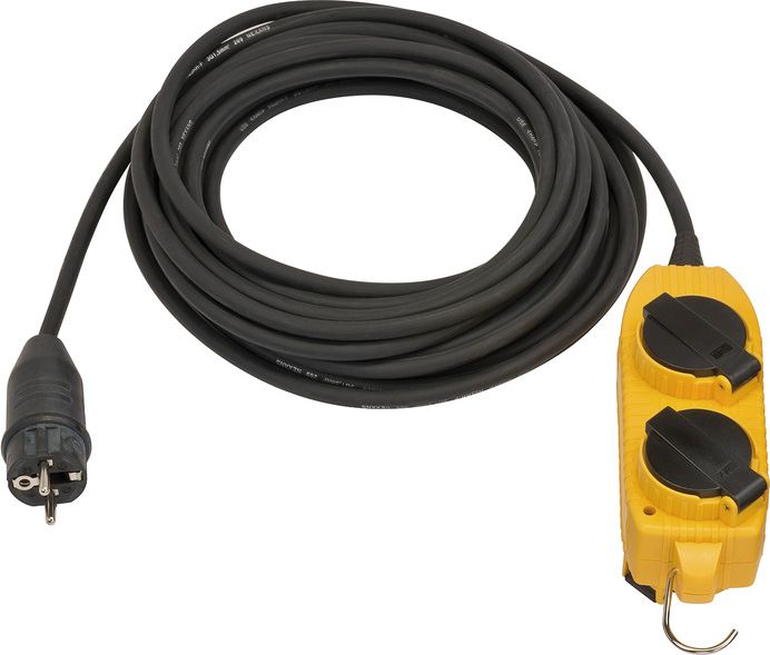 Brennenstuhl przedłużacz budowlany IP44 5m czarny H07RN-F OPD 3G2,5 Przedłużacz Powerblock IP44 do zastosowań budowlanych 5m czarny H07RN-F G2,5