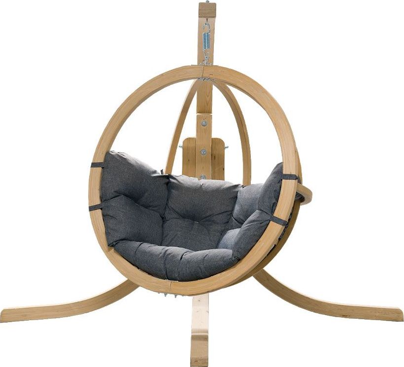 Elior Grafitowy fotel wiszący ogrodowy - Parys 2X