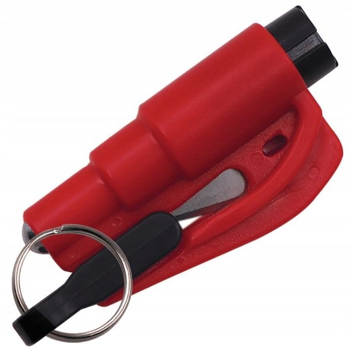 AKCESORIUM DO SAMOCHODU T-PHOX MŁOTEK DO SZYB + NÓŻ DO SZYB RED