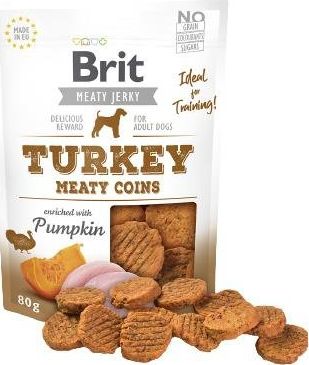 Brit BRIT JERKY Turkey Meaty COINS 80g