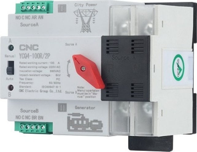 CNC Automatinis perjungėjas CNC 2P 220V 100A