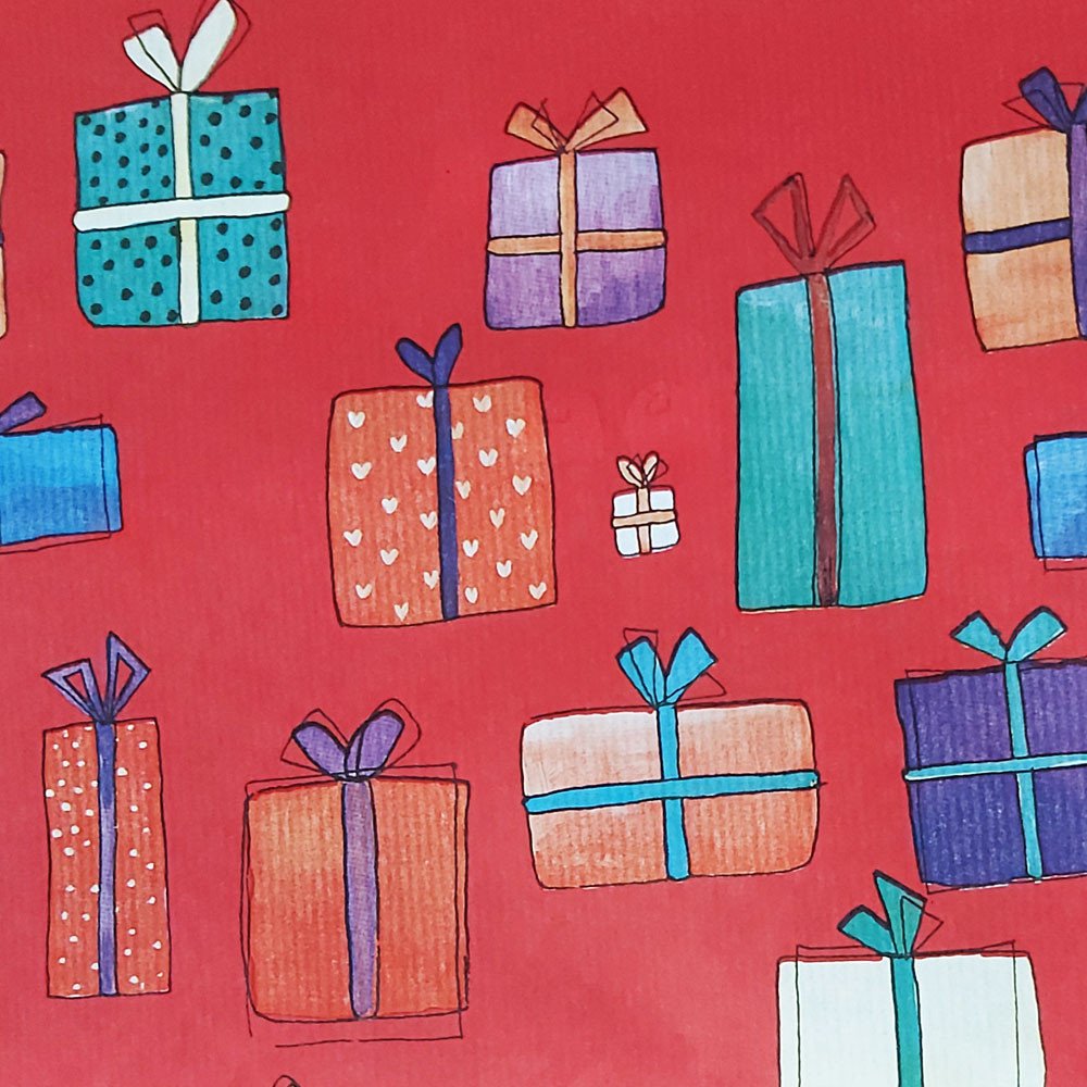 Papier świąteczny prezenty kolorowy 57cmx25m 20m66