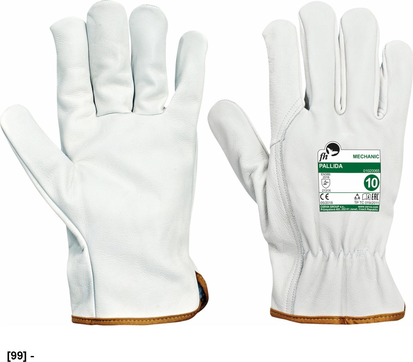 CERVA PALLIDA - RĘKAWICE CAŁOSKÓRZANE Z BYDLĘCEJ SKÓRY 10