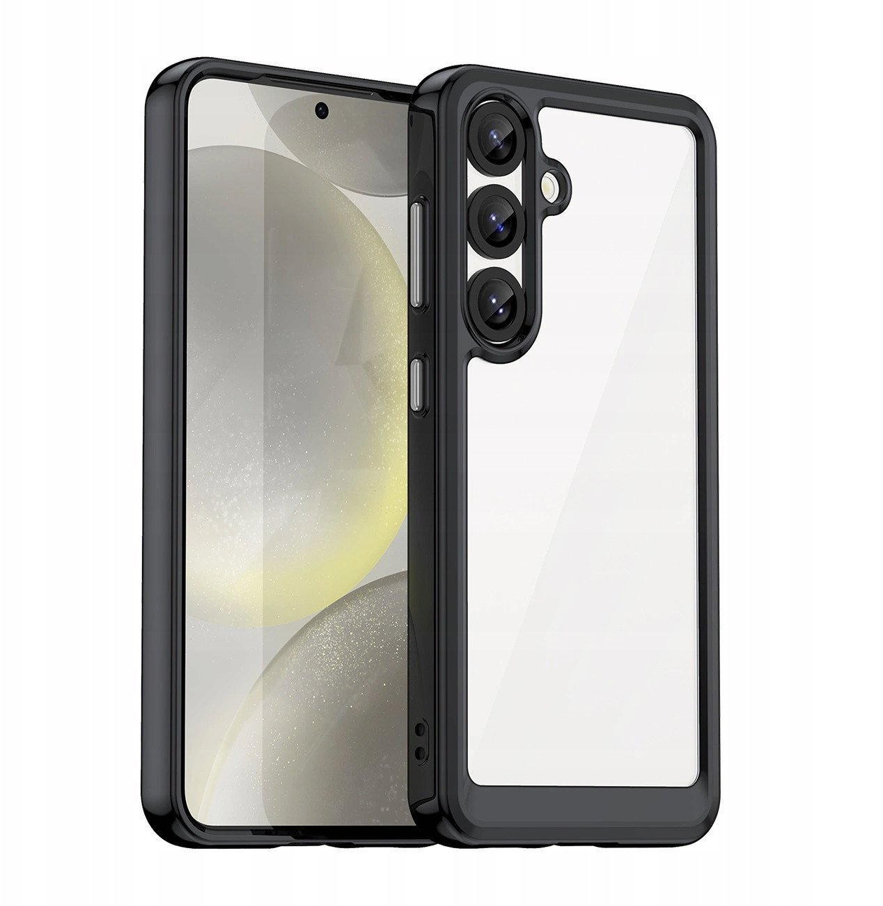 Etui silikonowe Outer Space Case z żelową ramką do Samsung Galaxy S25 - czarne