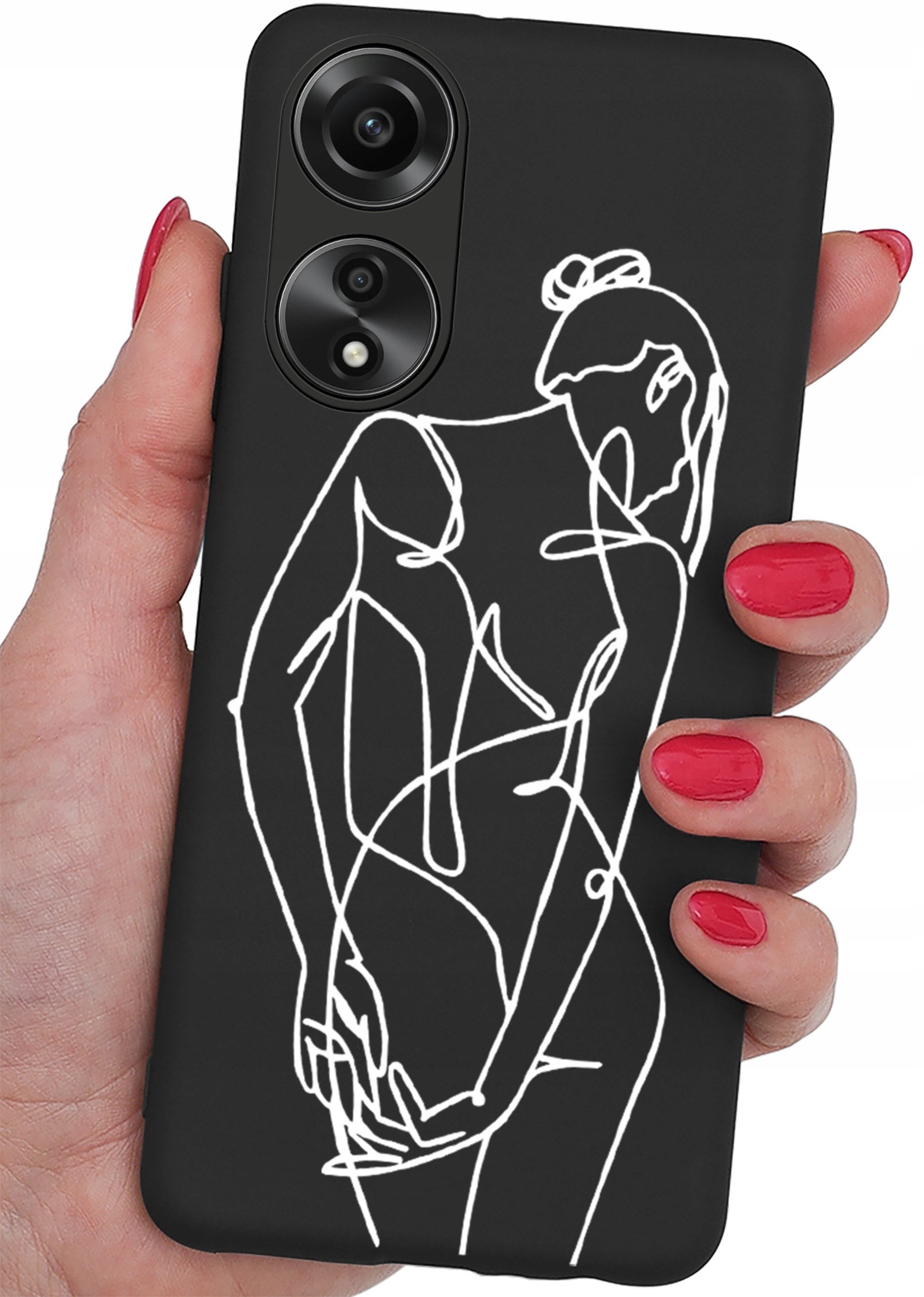 ETUI do Oppo A78 4G CASE WZORY SOFT MATT PLECKI + SZKŁO 9H