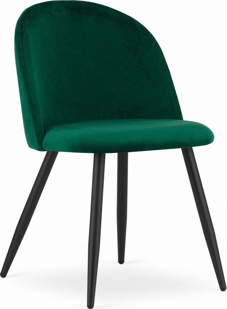 Krzesło BELLO - aksamit zieleń / nogi czarne x 1