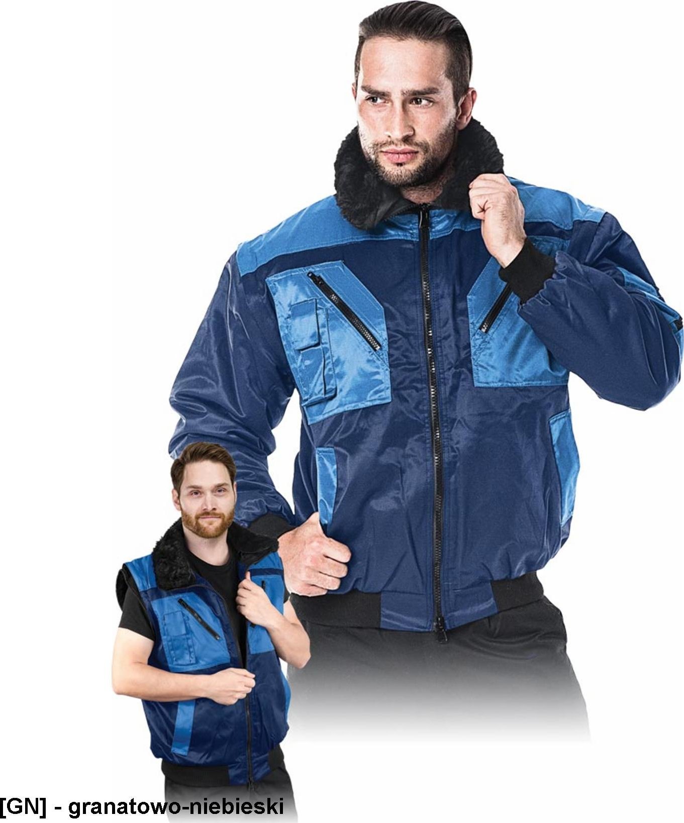 R.E.I.S. ICEBERG - kurtka ochronna - granatowo-niebieski 2XL