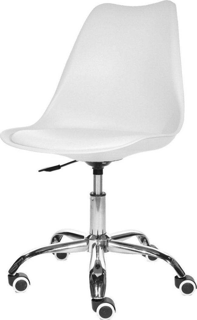 Krzesło biurowe Lugano Krzesło obrotowe do biurka MONZA OFFICE WHITE PU