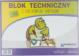 ADELANTE Blok techniczny A4 8k mix kolorów 20szt.