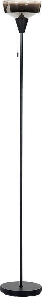 Lampa podłogowa Beliani Lampa podłogowa metalowa czarno-srebrna TALPARO