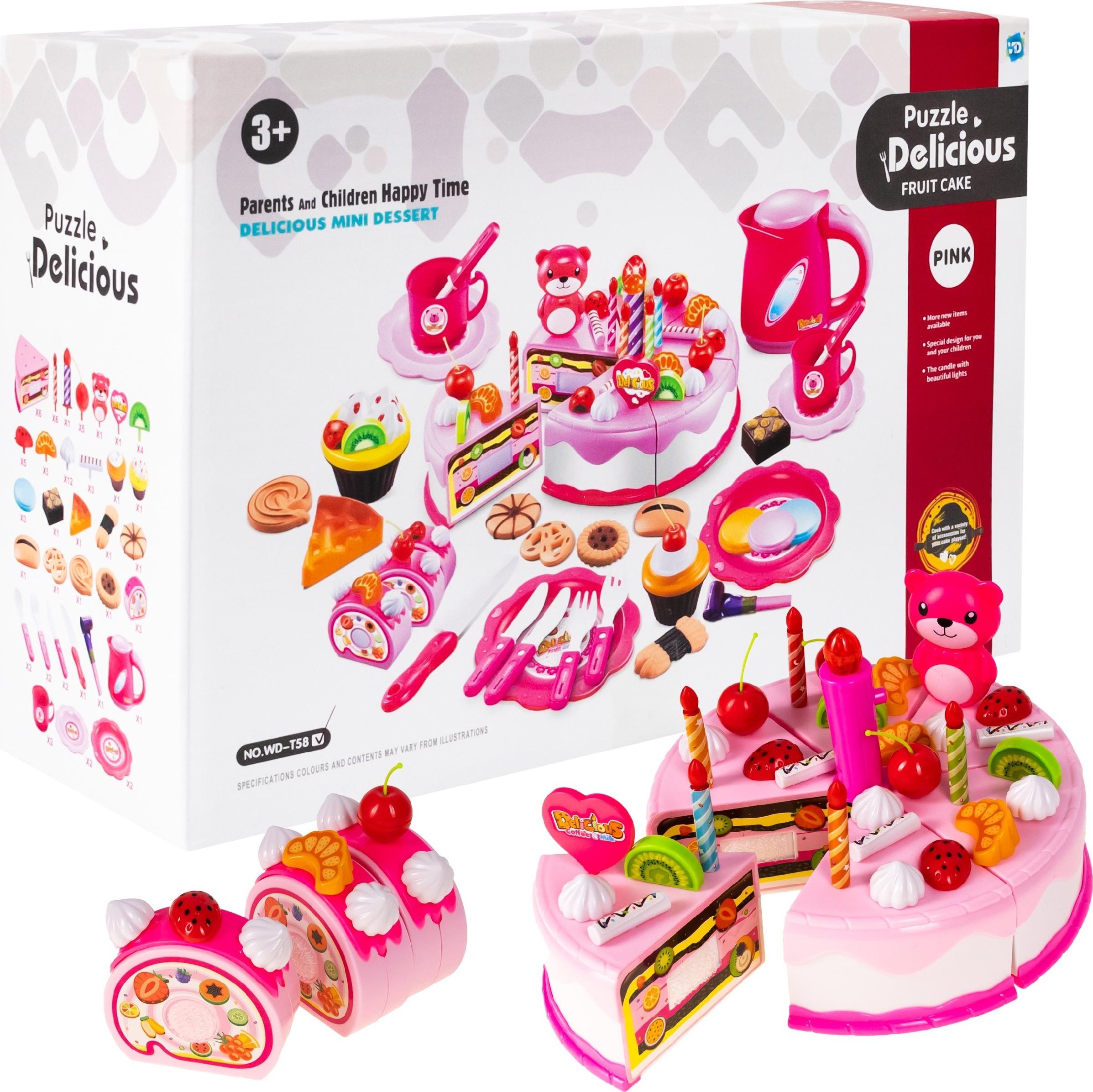 Tort Urodzinowy Do Krojenia Na Rzepy Zestaw Dla Dzieci Świeczki + Akcesoria